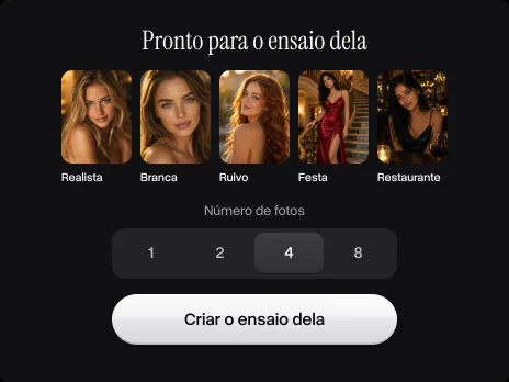 O último passo: as escolhas dela e o número de fotos em 4